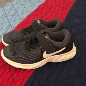 Black and white nike sneakers